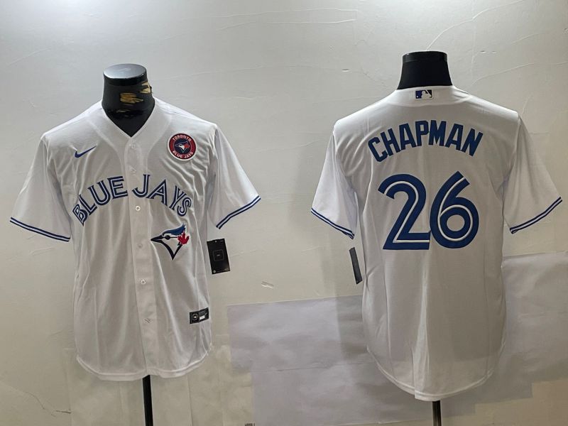 Men Toronto Blue Jays #26 Chapman White Game Nike 2024 MLB Jersey